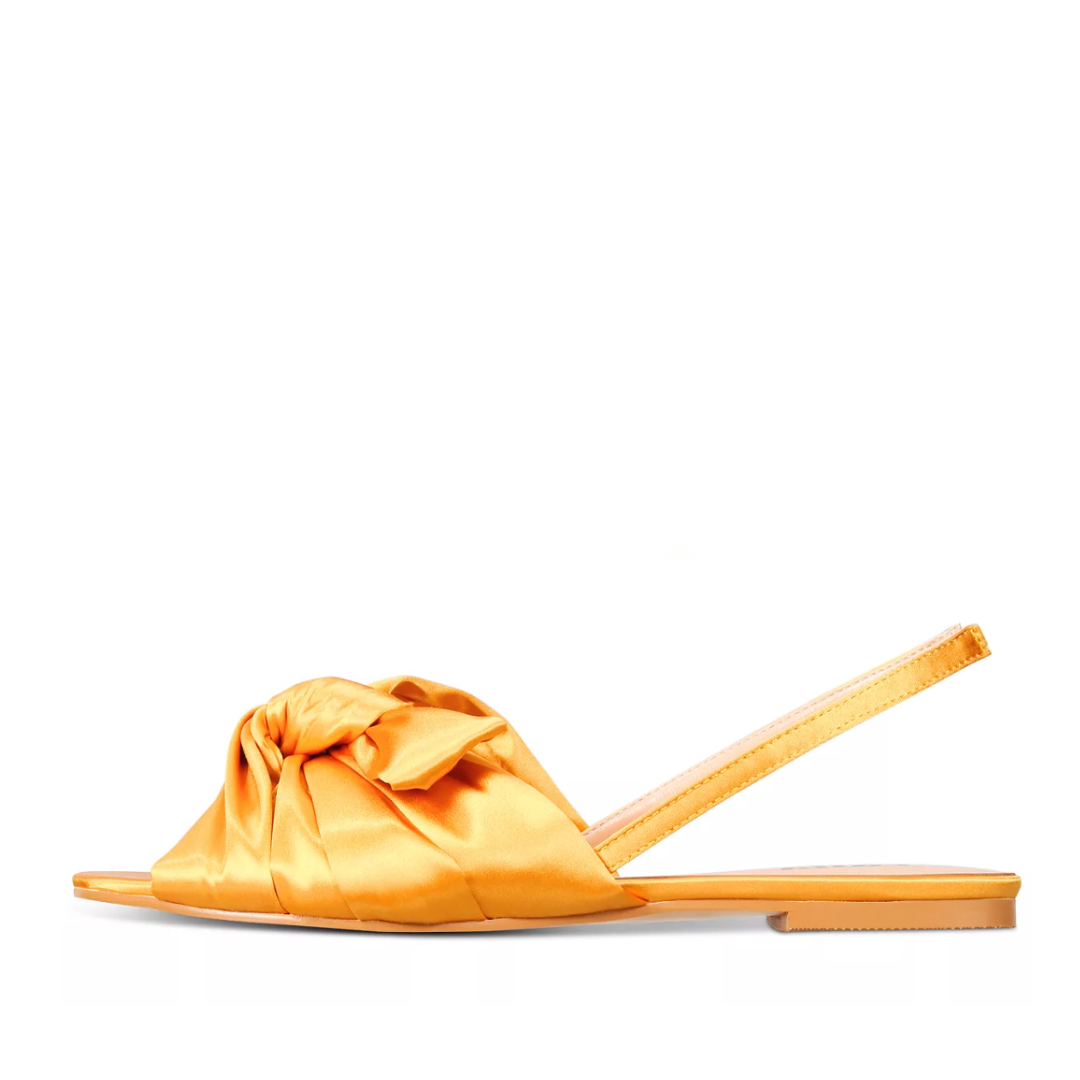 LILA Marigold Satin Bow-Detail Sandals