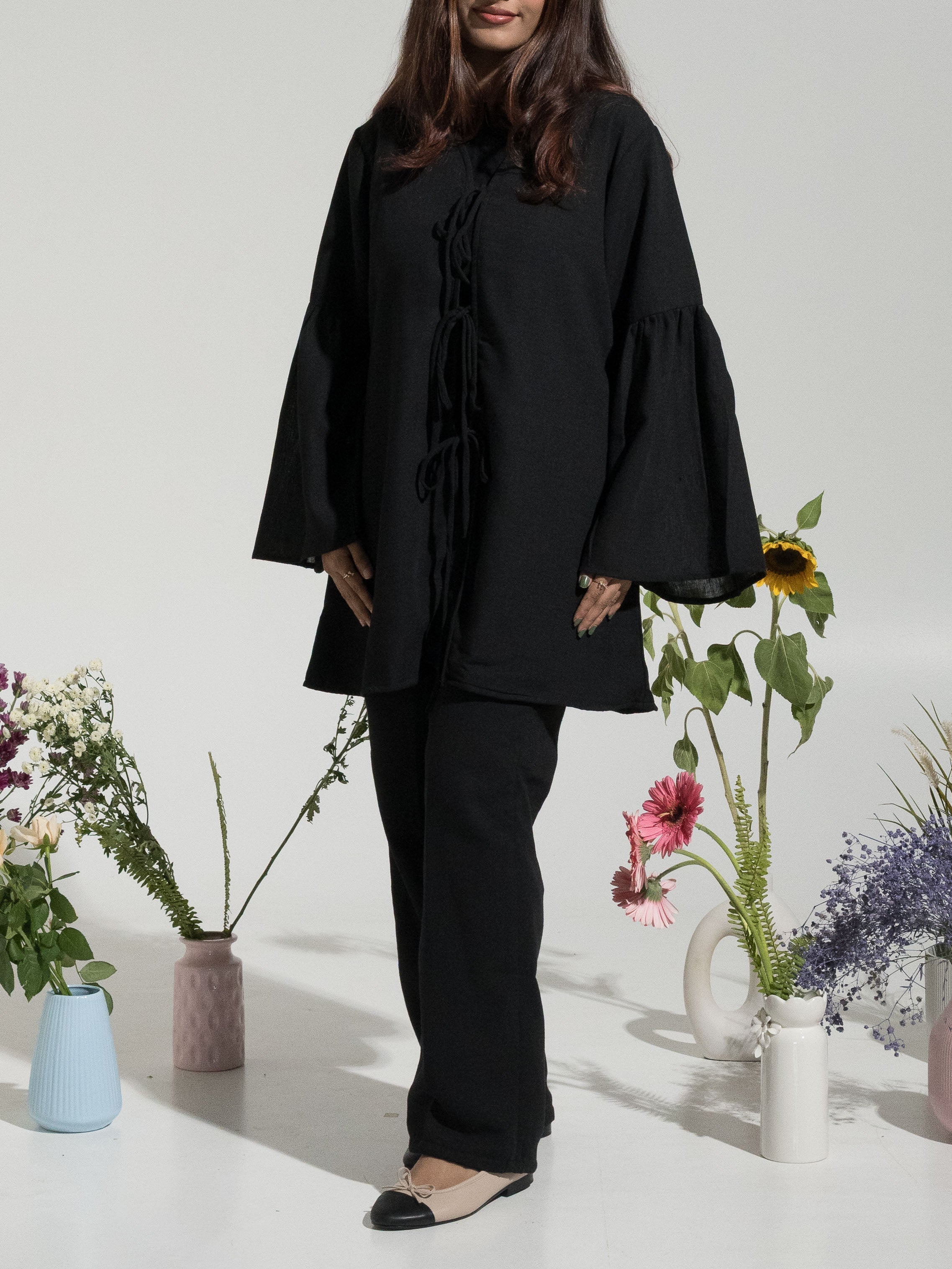 Ensemble nœud papillon Amaya - Noir
