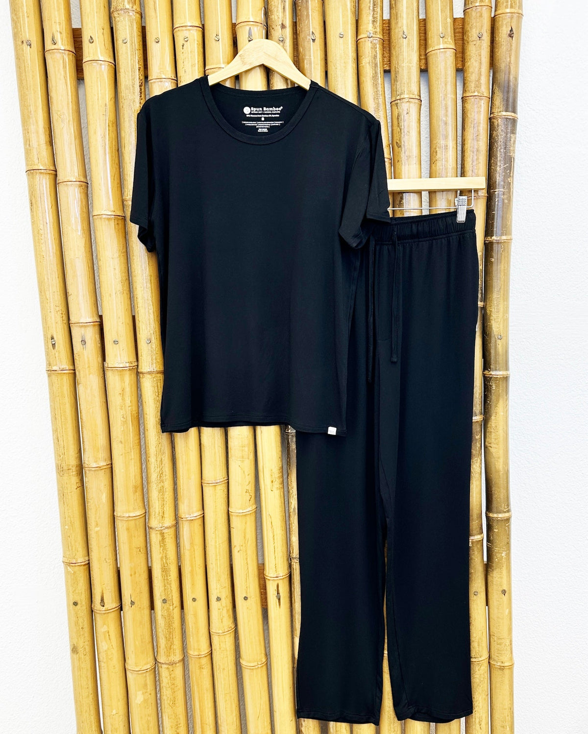Men's Soft Bamboo Lounge Pajama Set - Short Sleeve Top & Pants by Spun Bamboo – product view 11
