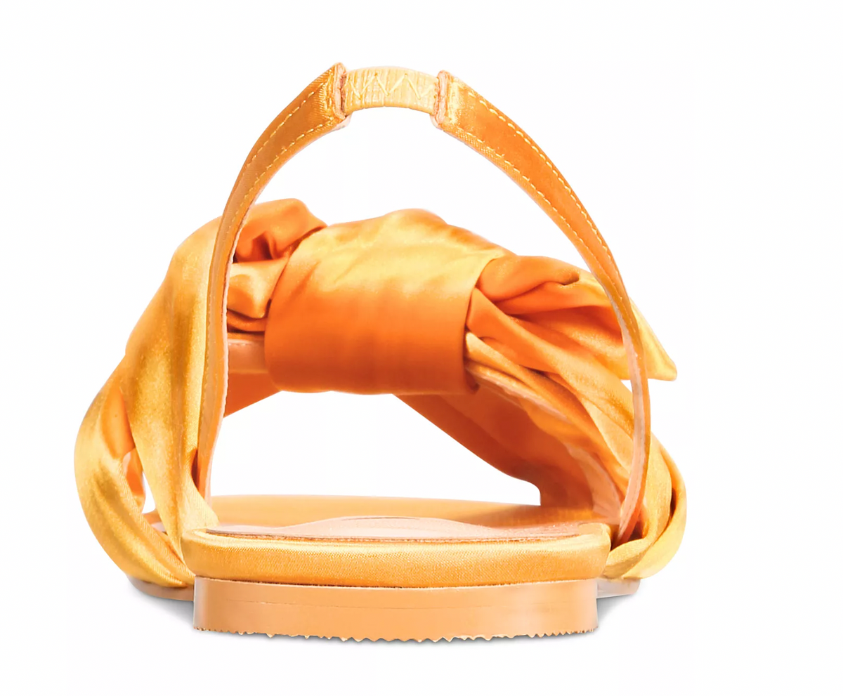 Lila Marigold Satin Bow-Tie Sandals - Wide Width