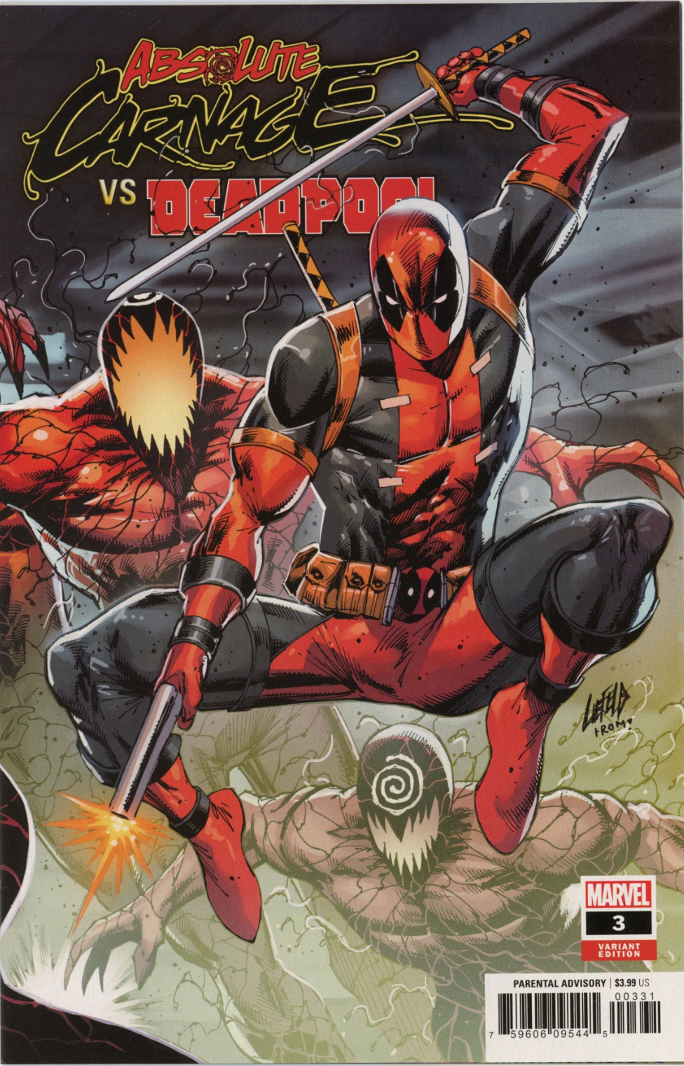 Absolute Carnage vs. Deadpool #3 (de 3) – Portada variante conectada
