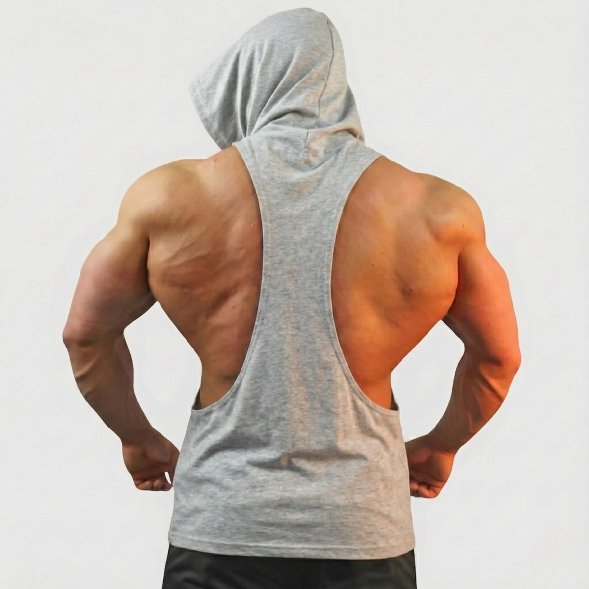 Physique Bodyware Men's Sleeveless Training Hoodie, product view 4.