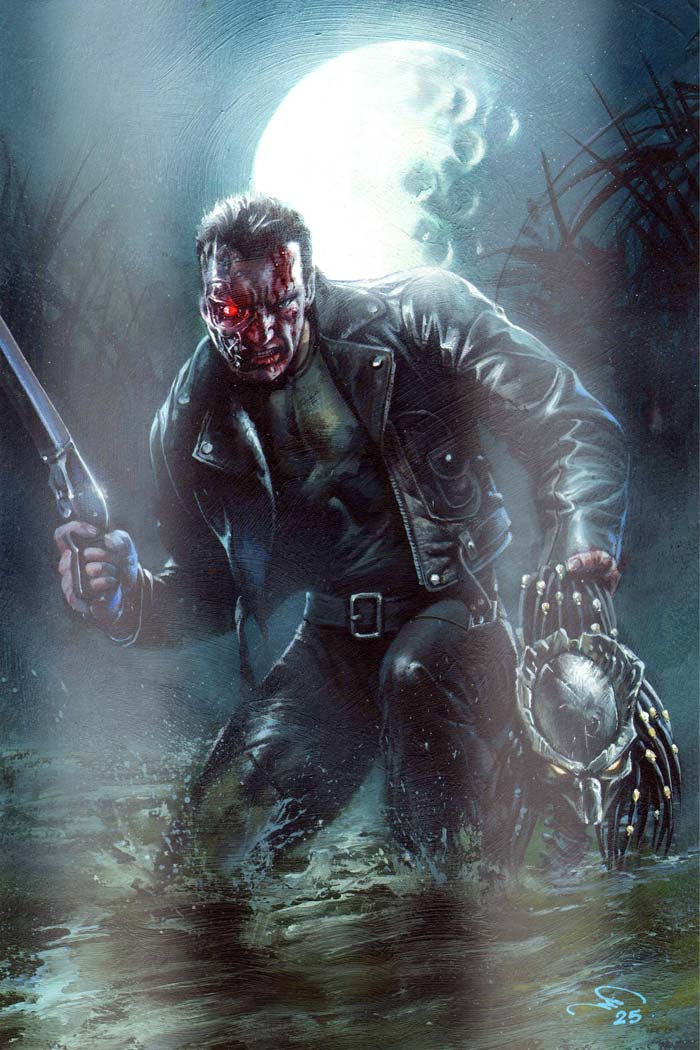 Arnold Schwarzenegger #1 Humam Qutub Secret "T-800s Revenge" Foil Virgin Variant LTD 50