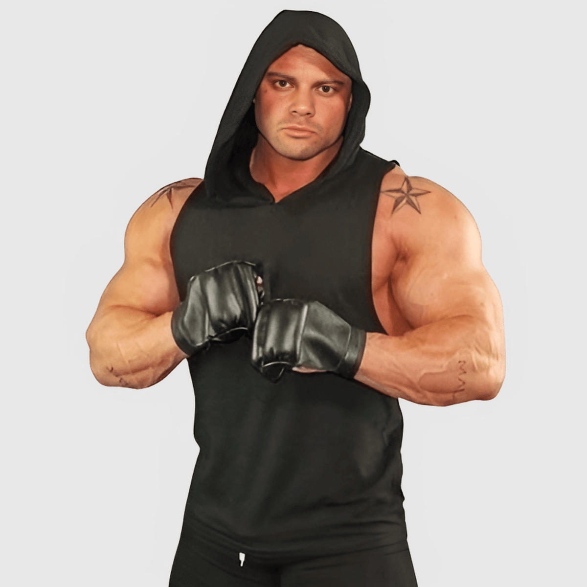 Physique Bodyware Men's Sleeveless Training Hoodie, product view 2.
