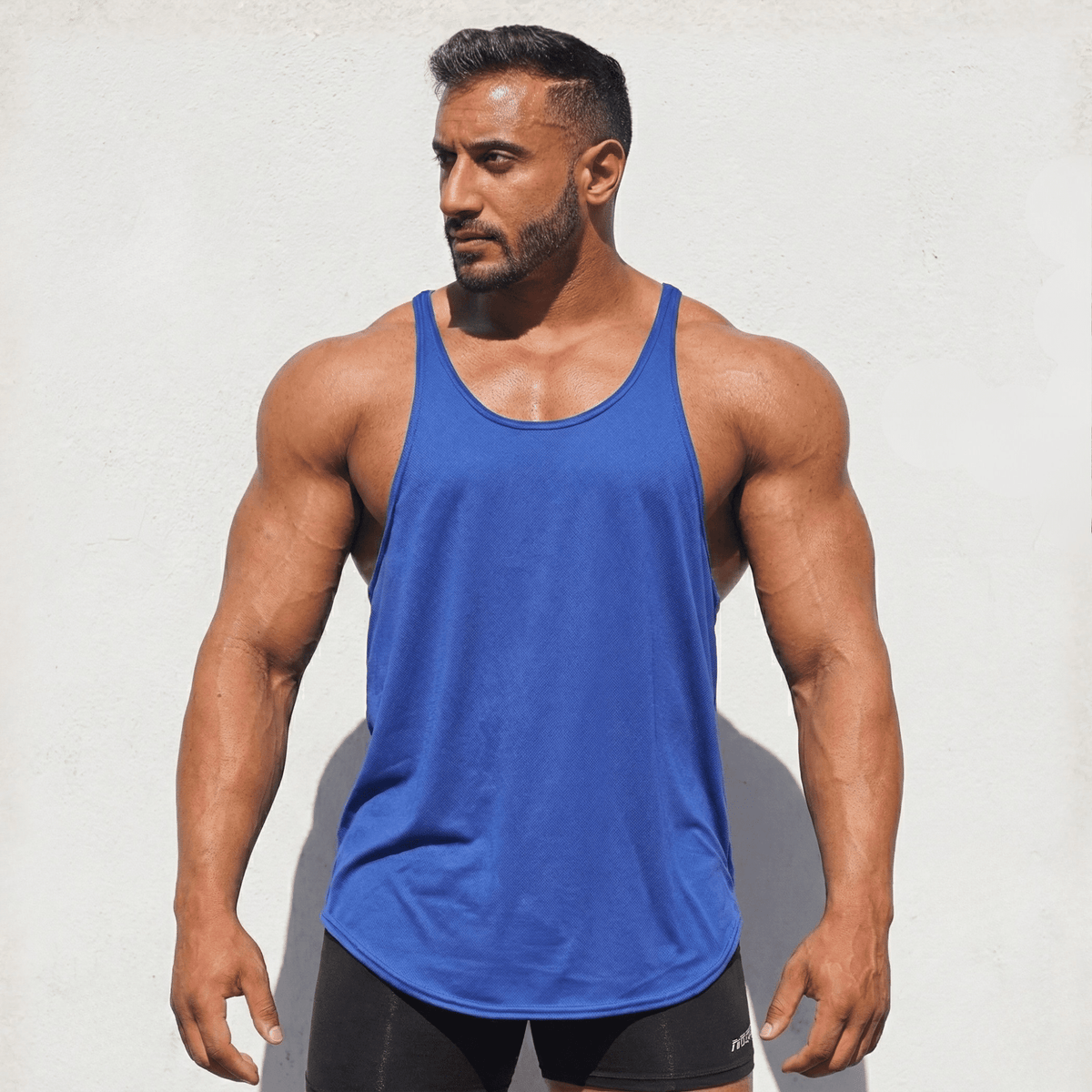 Physique Bodyware Men's Tri-Blend Stringer Tank Top, product view 1.