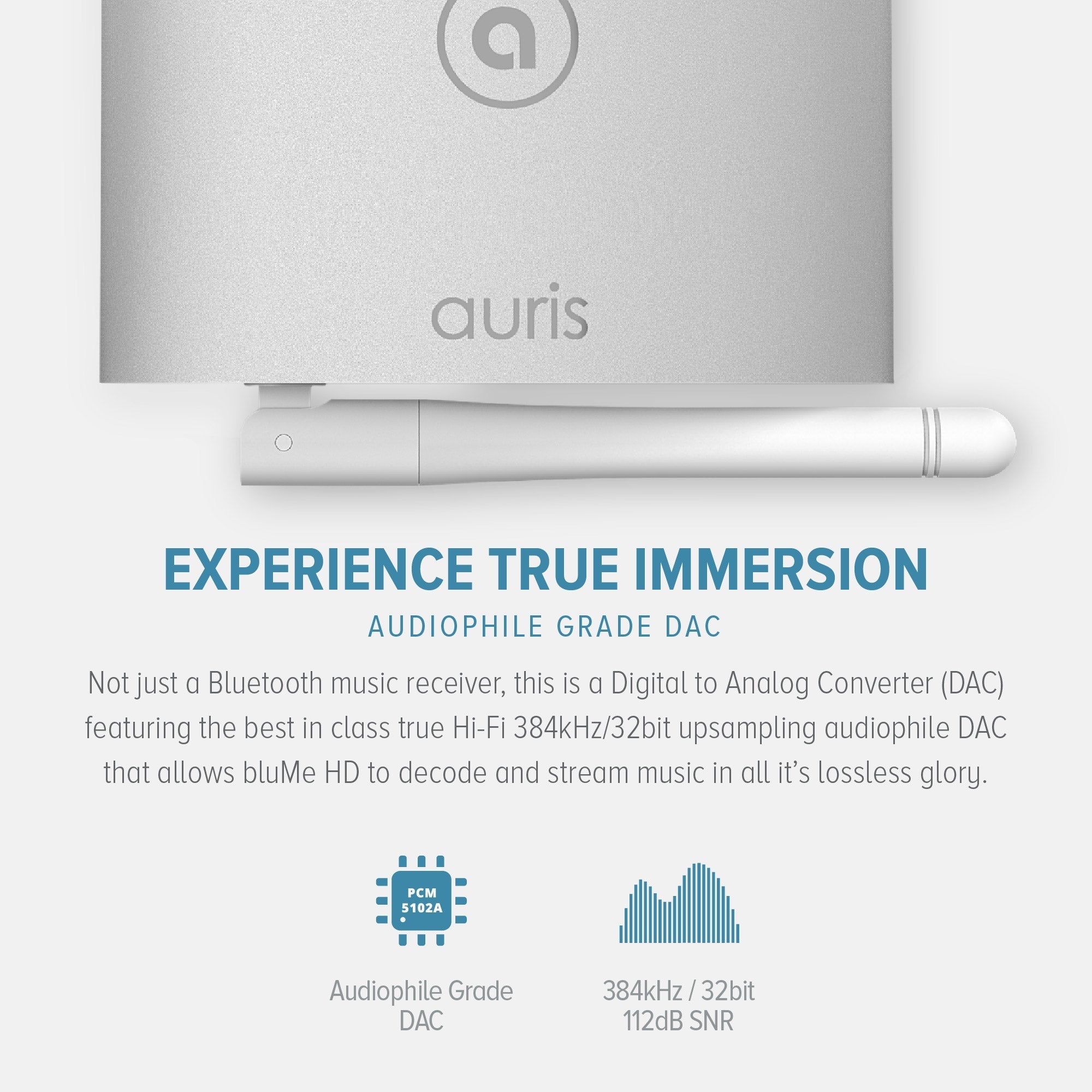 Receptor de música Bluetooth HiFi HD bluMe