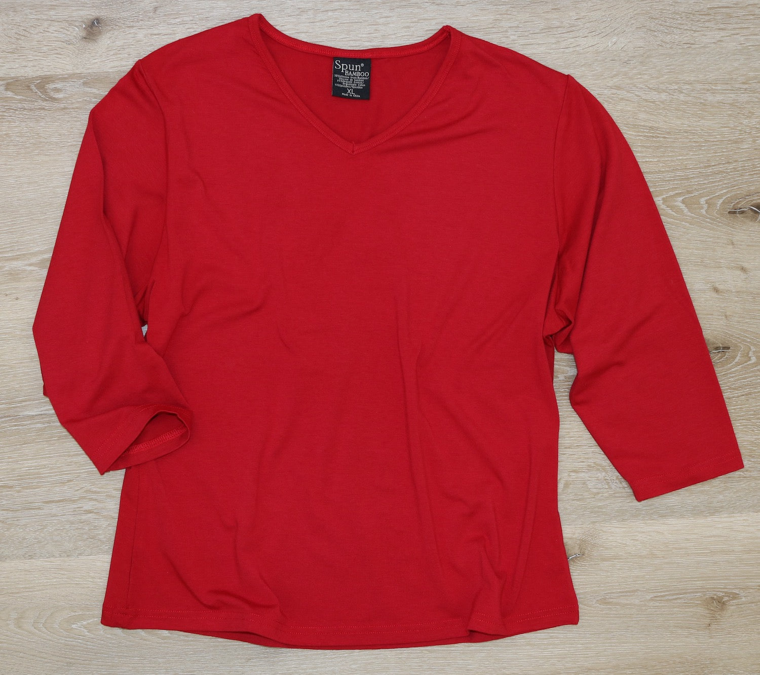 Clearance Women's Bamboo Viscose/Cotton V-Necks 3/4 Sleeve T-Shirt by Spun Bamboo – product view 7