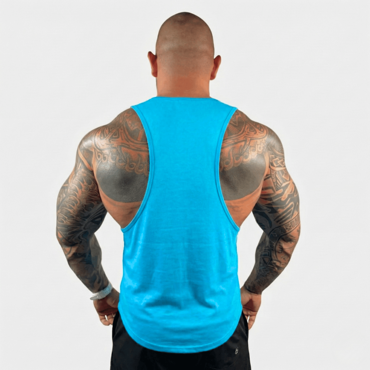 Physique Bodyware Men's Tri-Blend Drop-Arm Tank Top, product view 15.