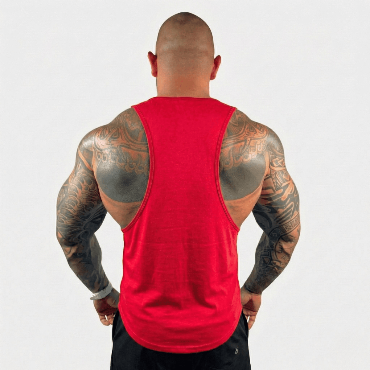 Physique Bodyware Men's Tri-Blend Drop-Arm Tank Top, product view 13.