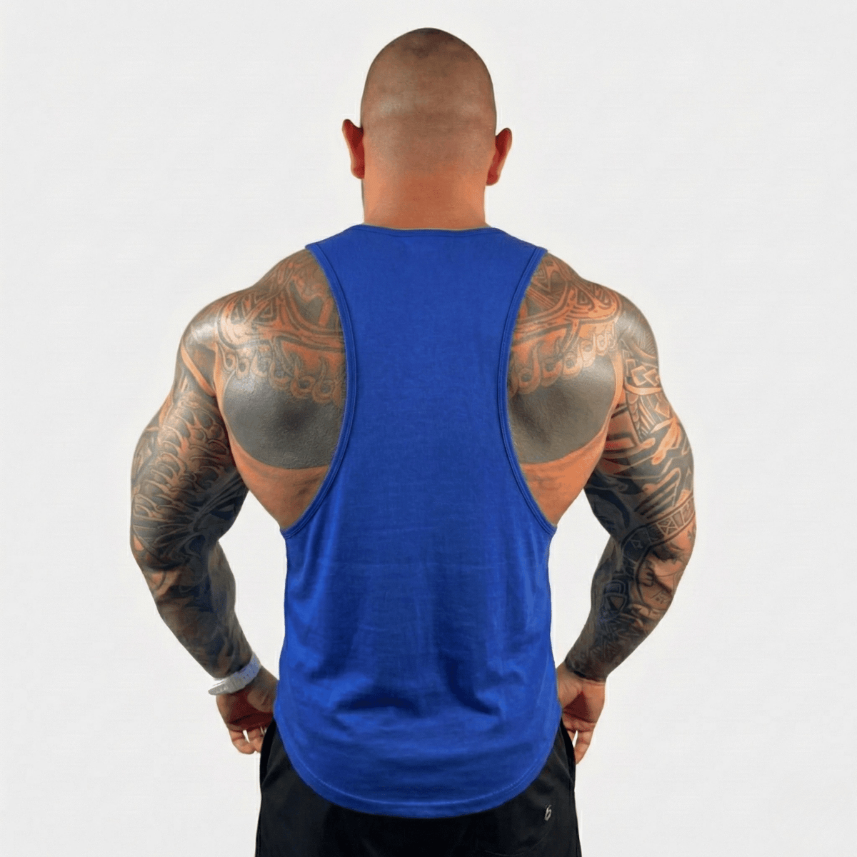 Physique Bodyware Men's Tri-Blend Drop-Arm Tank Top, product view 11.