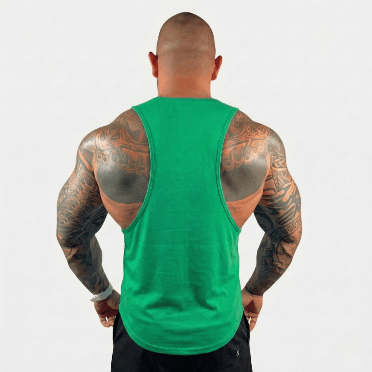 Physique Bodyware Men's Tri-Blend Drop-Arm Tank Top, product view 17.