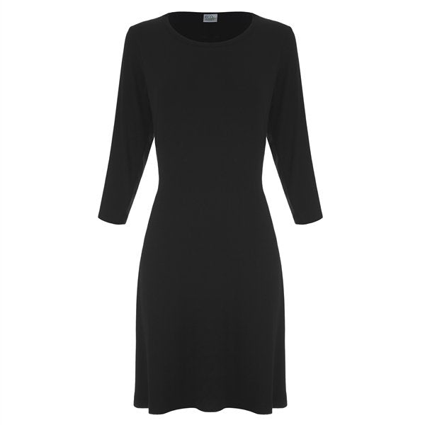 Women's A-Line Bamboo Viscose Dress in Black by Spun Bamboo – product view 4
