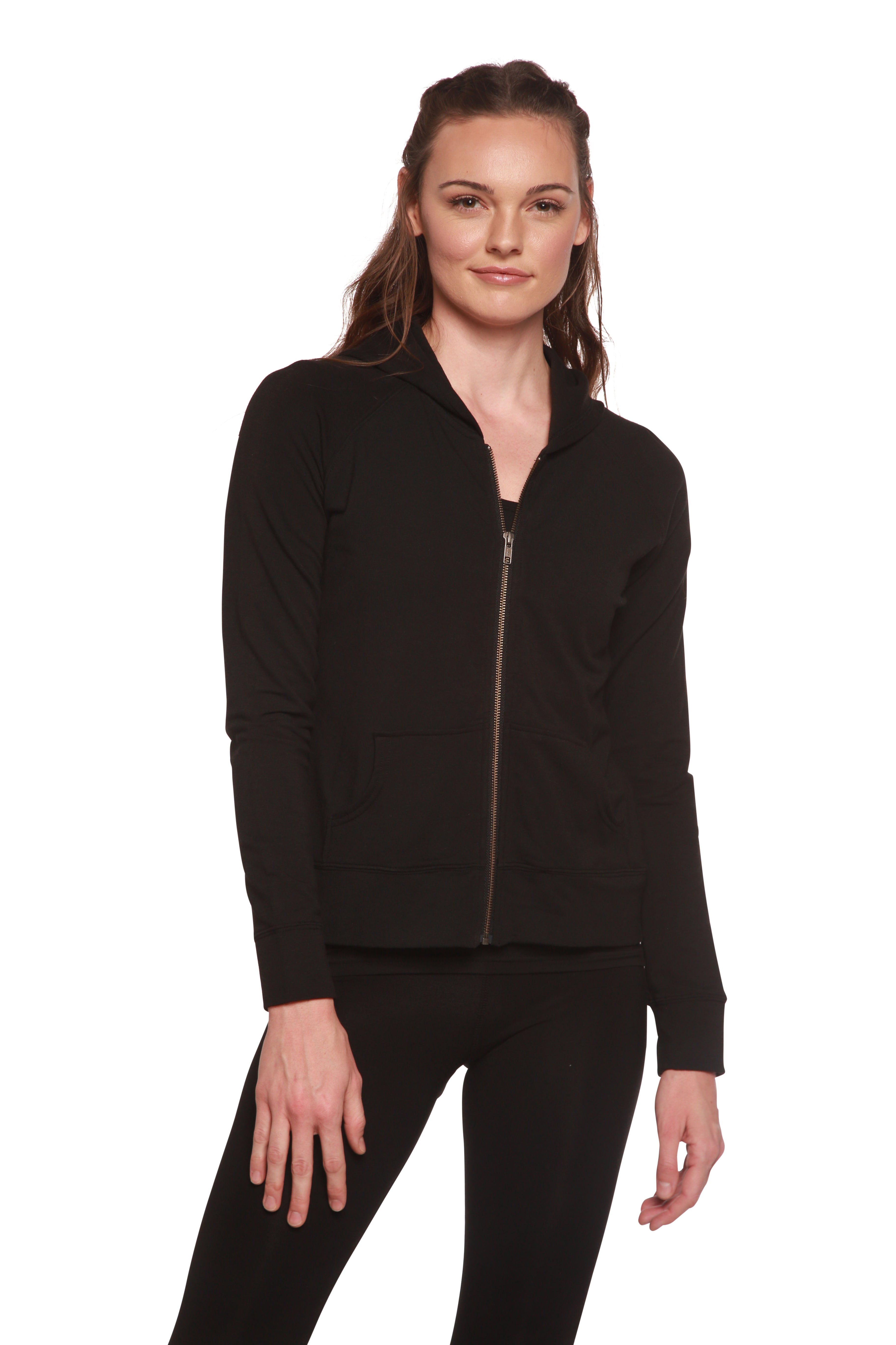Sudadera con capucha de felpa francesa de bambú para mujer