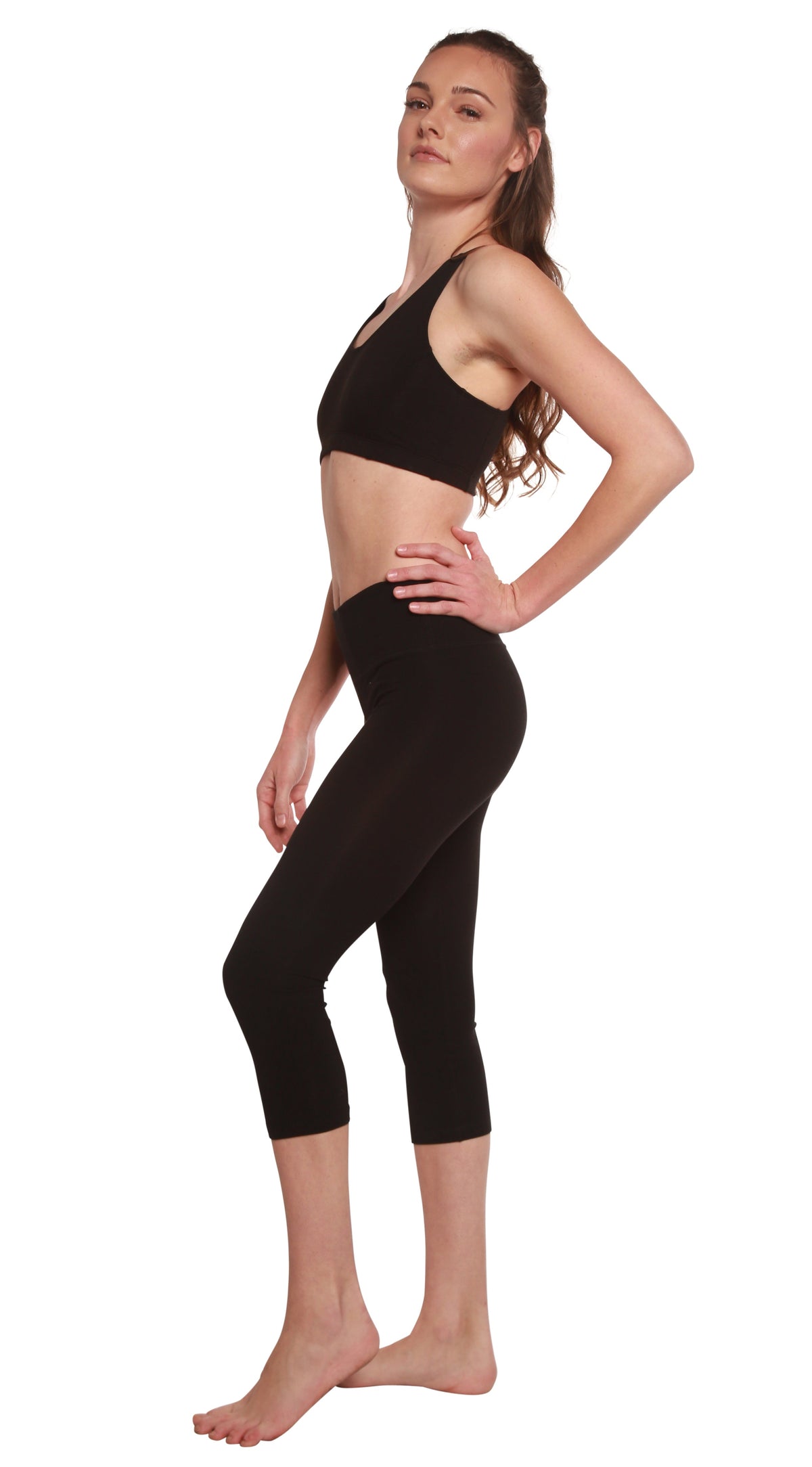 Women's Bamboo Viscose/Cotton Capri Style Leggings by Spun Bamboo – product view 5