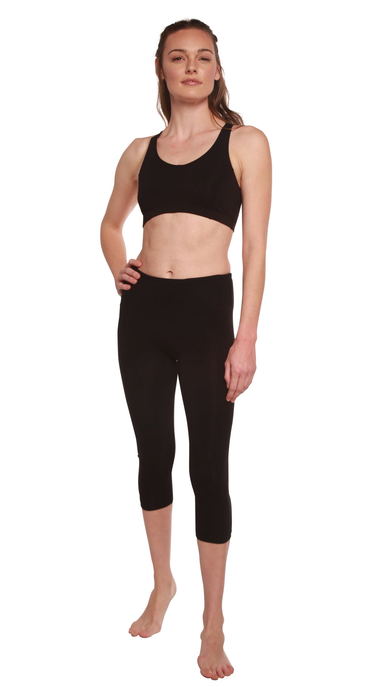 Women's Bamboo Viscose/Cotton Capri Style Leggings by Spun Bamboo – product view 4