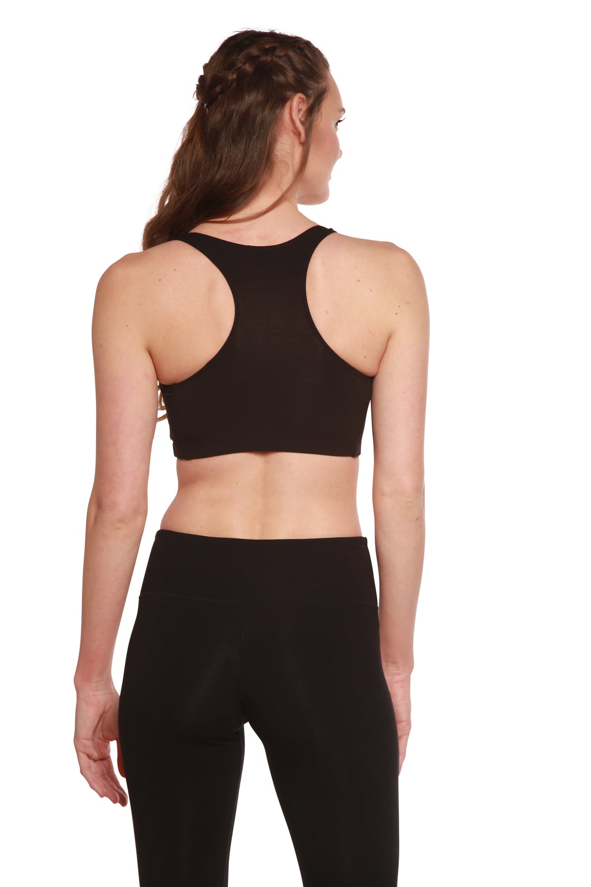 New Women's Bamboo Padded Sports Bra in Black by Spun Bamboo – product view 6