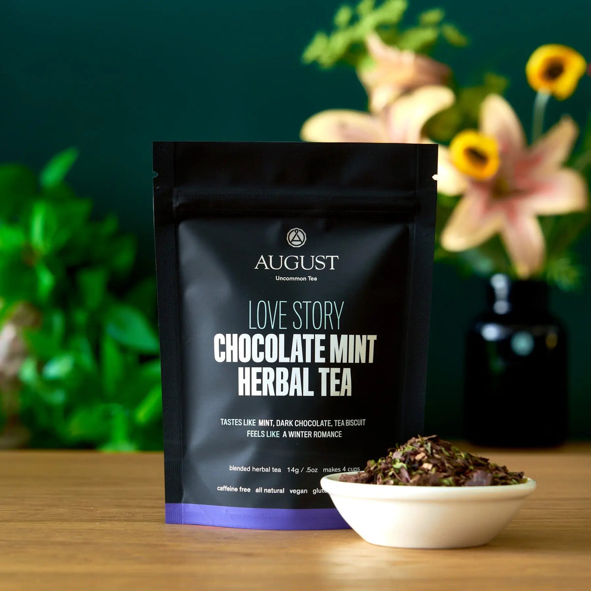 Historia de Amor - Té de Hierbas de Chocolate y Menta (Sin Cafeína)