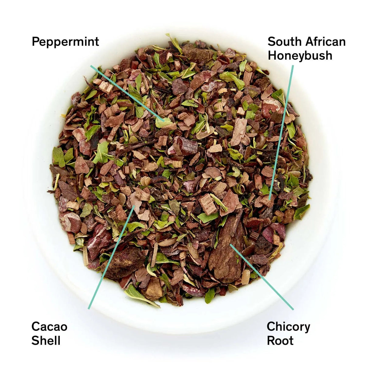 Historia de Amor - Té de Hierbas de Chocolate y Menta (Sin Cafeína)