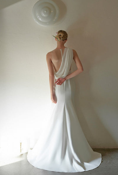 SelenaHuanStudio One-Shoulder Satin Wedding Dress, product view 3.