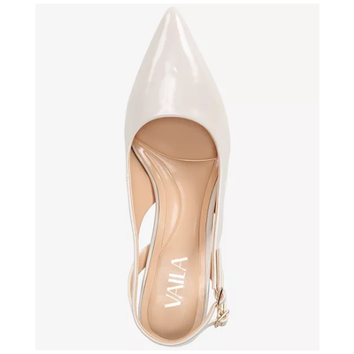 Vaila Clover Beige Slingback Pumps, product view 3.