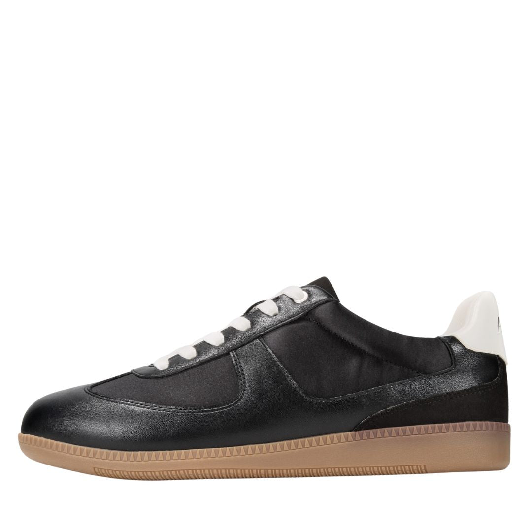 Baskets compensées TAYLOR noires en matières mélangées