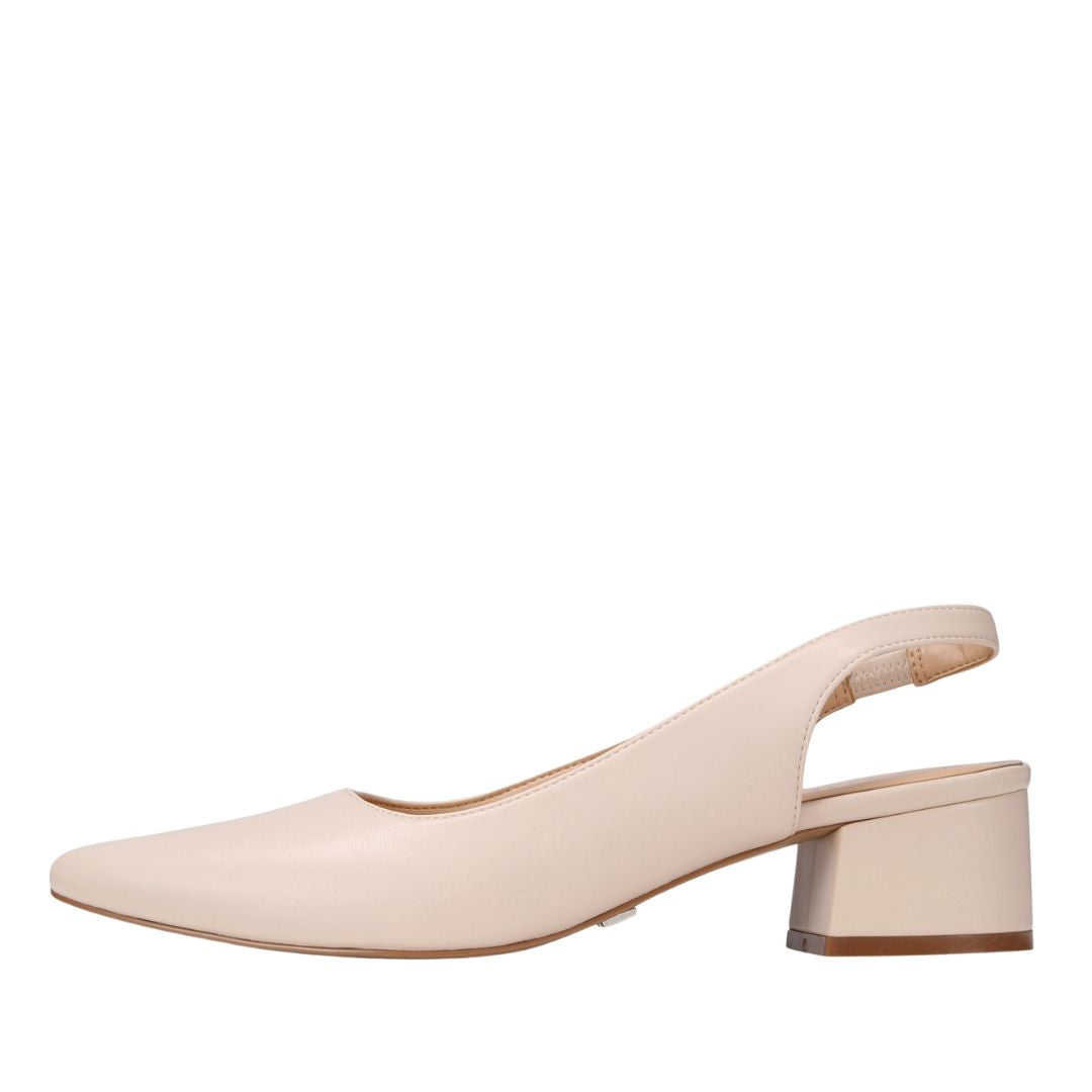 EVIE Cream Almond-Toe Slingback Pumps