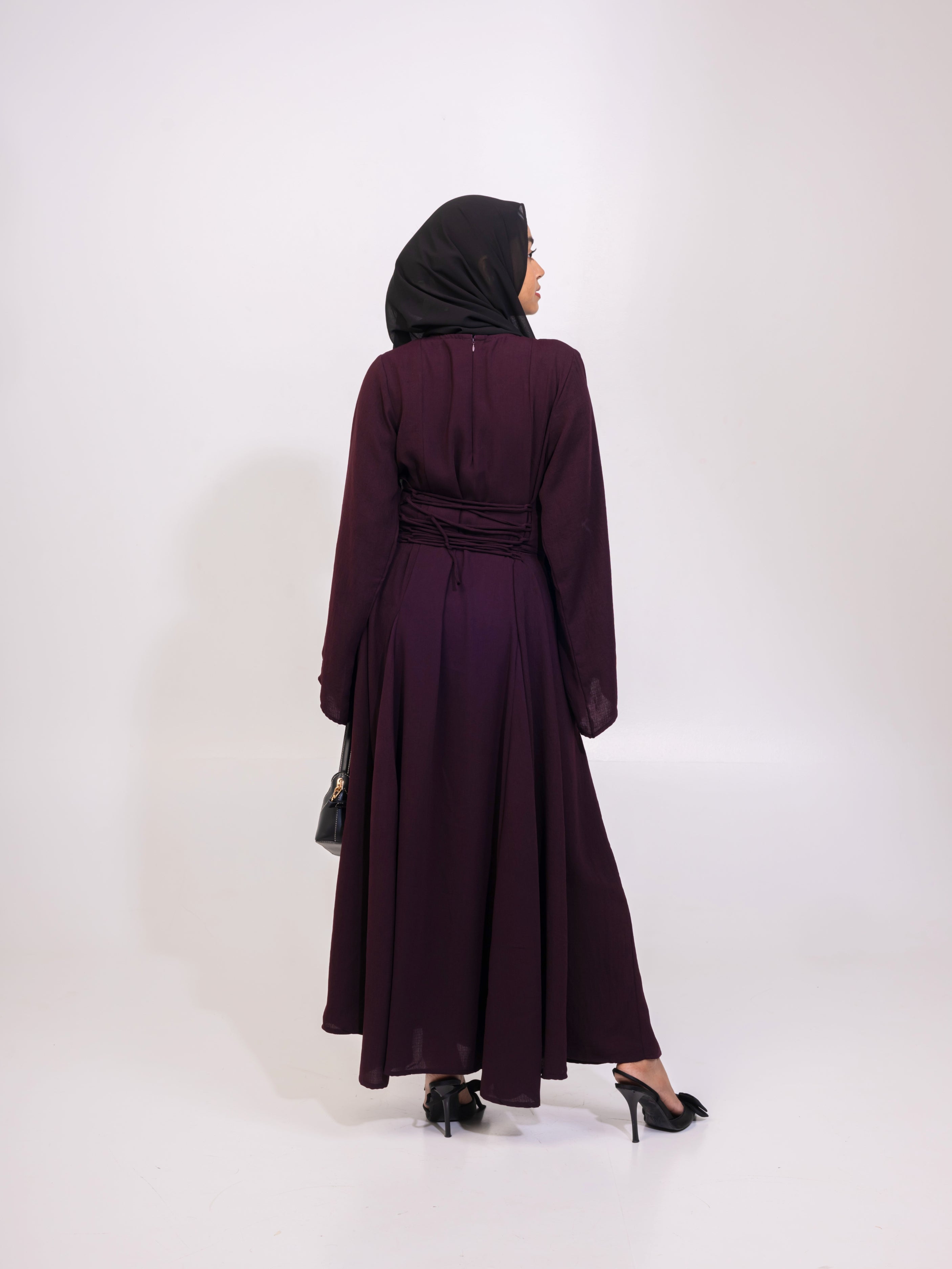 Vestido acampanado con lazada trasera AIDAH