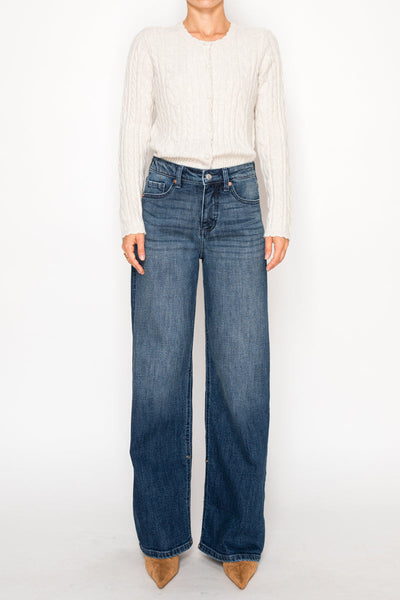 Tummy Control High Rise A-Wide Jeans