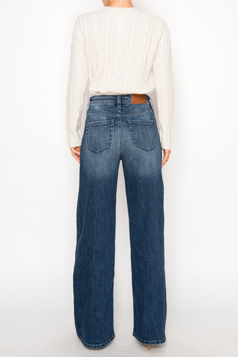 Tummy Control High Rise A-Wide Jeans