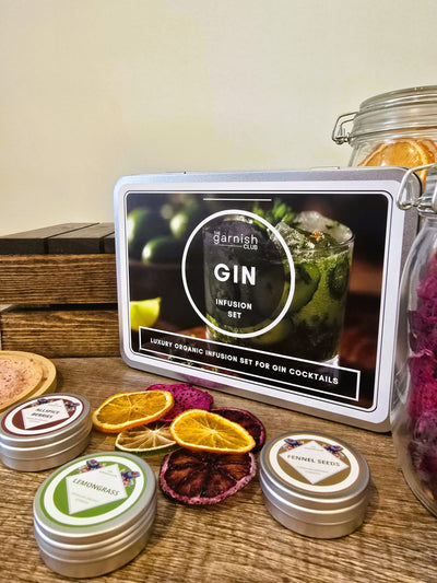 Botánicos orgánicos premium: set de infusión para cócteles de ginebra