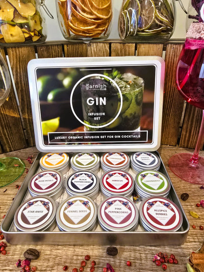 Botánicos orgánicos premium: set de infusión para cócteles de ginebra