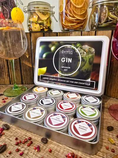 Botánicos orgánicos premium: set de infusión para cócteles de ginebra