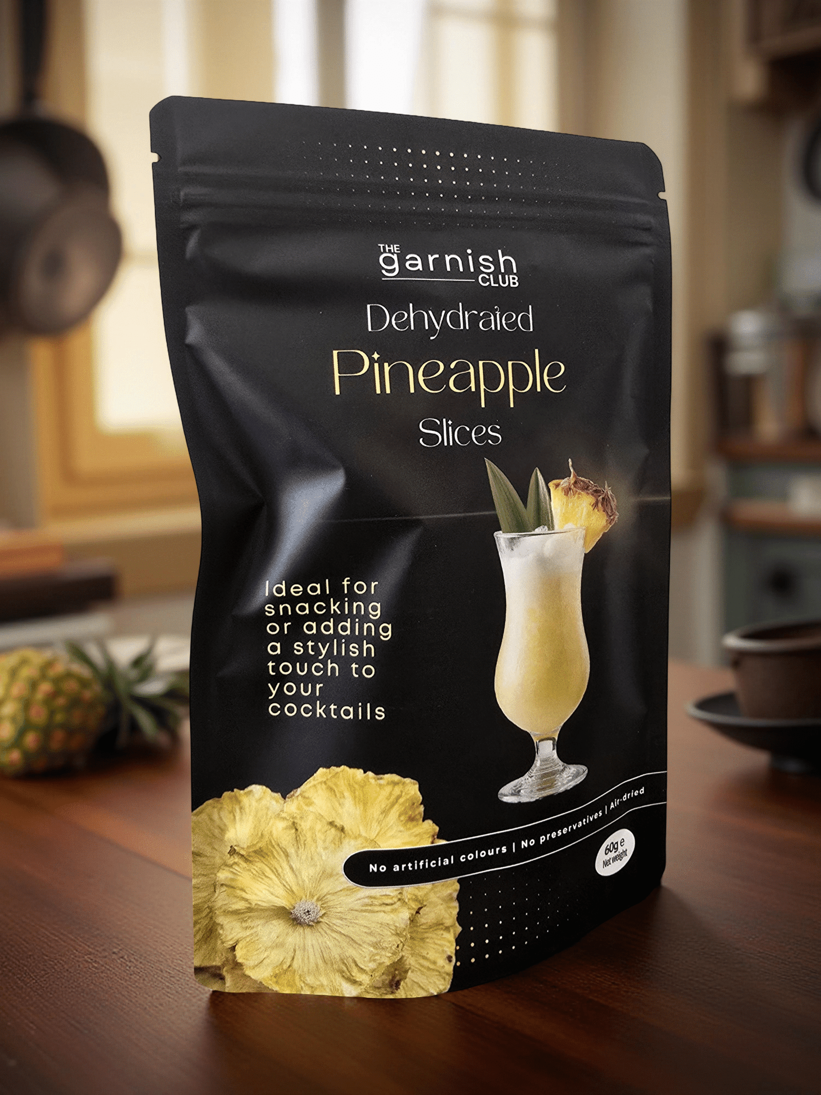 The Garnish Club Premium Dehydrated Pineapple Cocktail Garnish Slices