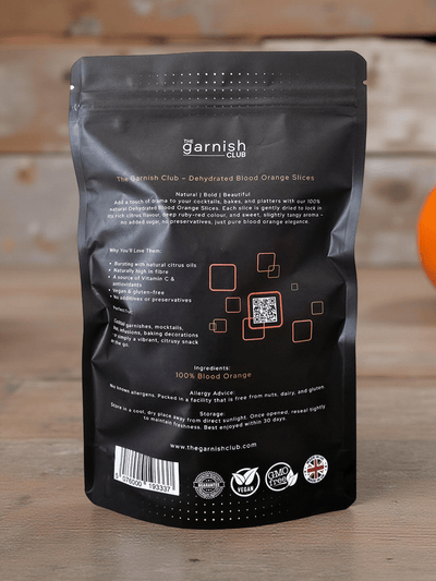 The Garnish Club Premium Dehydrated Blood Orange Cocktail Garnish Slices