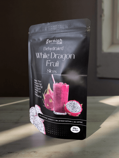 The Garnish Club Premium Dehydrated White Dragon Fruit Cocktail Garnish Slices