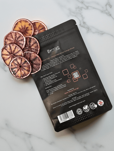 The Garnish Club Premium Dehydrated Blood Orange Cocktail Garnish Slices