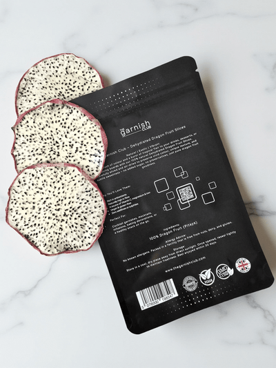 The Garnish Club Premium Dehydrated White Dragon Fruit Cocktail Garnish Slices