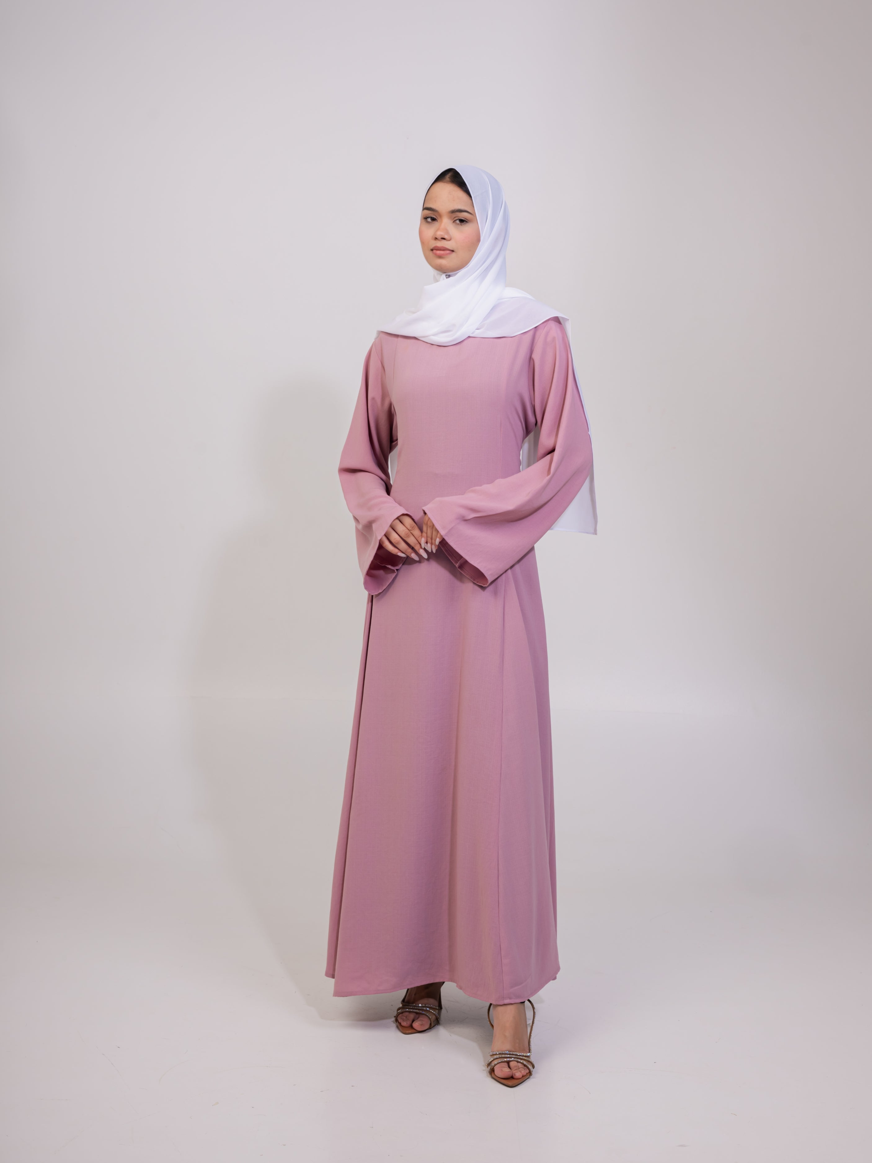 Robe Aidah nouée au dos - Mauve