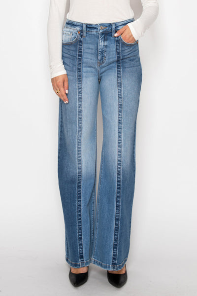 Claudia Tummy Control 90's Vintage High Rise Stretch Wide Jeans