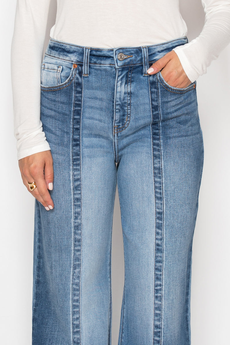 Claudia Tummy Control 90's Vintage High Rise Stretch Wide Jeans