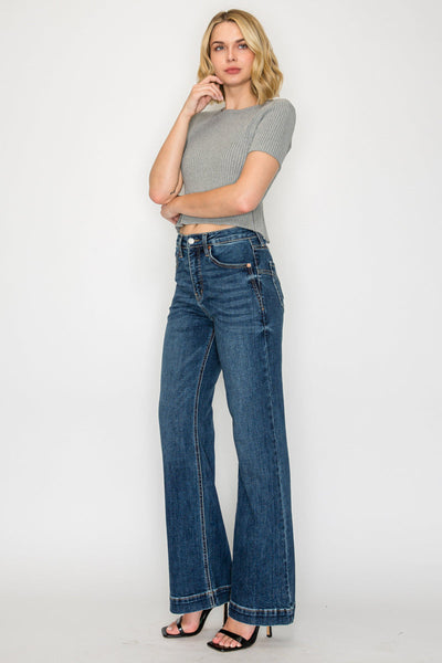 Josephine Tummy Control High Rise Relaxed Holly Flare Jeans by Artemis Vintage – product view 2