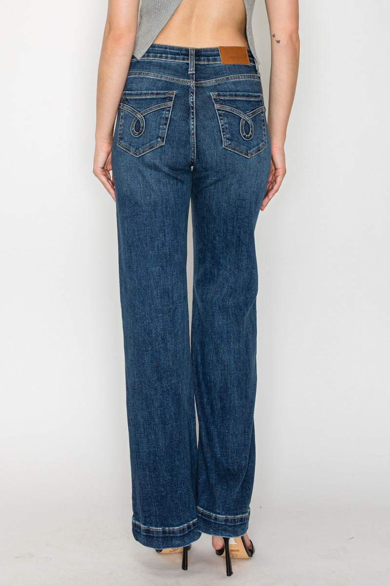 Josephine Tummy Control High Rise Relaxed Holly Flare Jeans by Artemis Vintage – product view 7