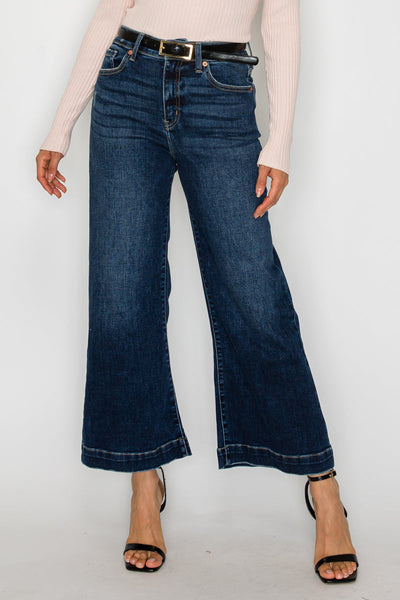 Camille High Rise Cropped Palazzo Jeans by Artemis Vintage – product view 5