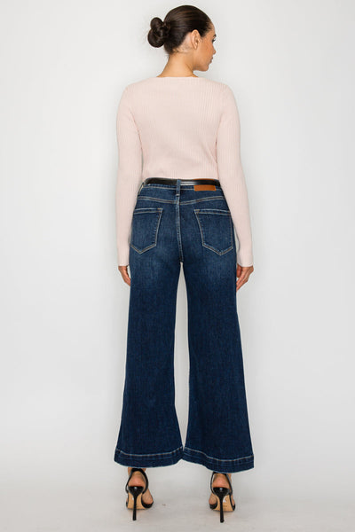 Camille High Rise Cropped Palazzo Jeans by Artemis Vintage – product view 10
