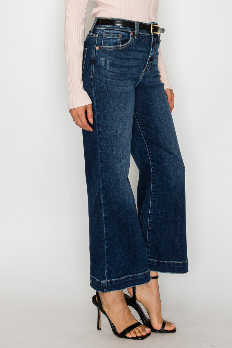 Camille High Rise Cropped Palazzo Jeans by Artemis Vintage – product view 6