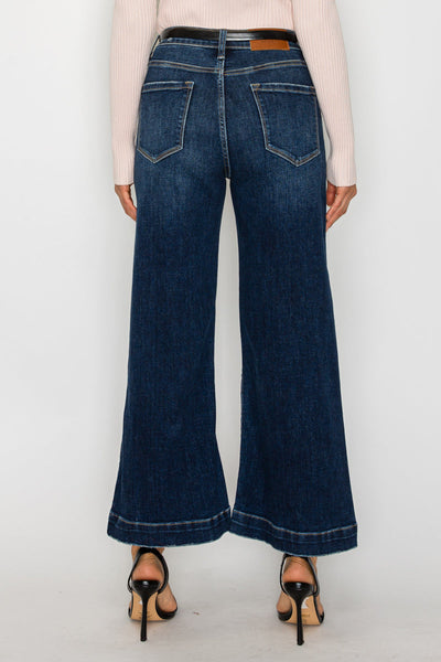 Camille High Rise Cropped Palazzo Jeans by Artemis Vintage – product view 7