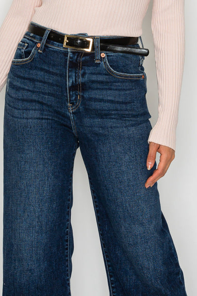Camille High Rise Cropped Palazzo Jeans by Artemis Vintage – product view 2