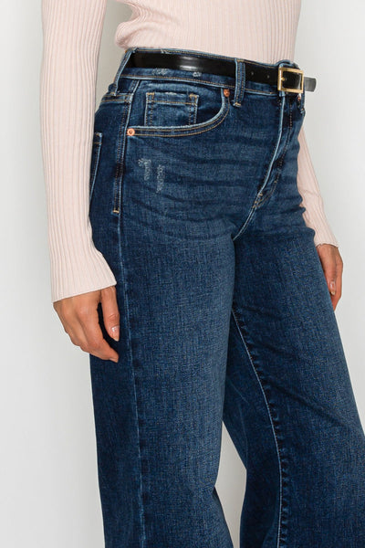 Camille High Rise Cropped Palazzo Jeans by Artemis Vintage – product view 3