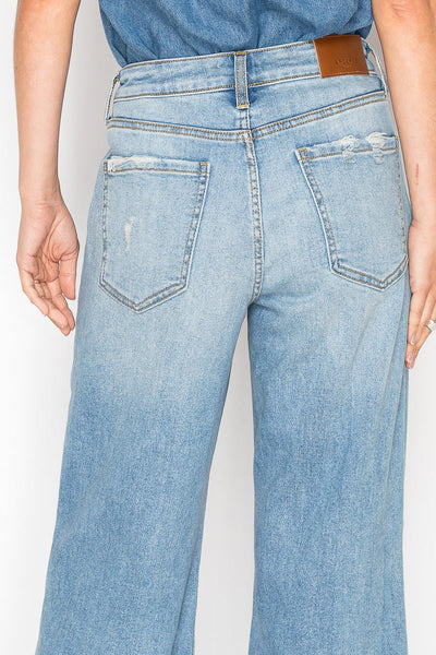 Jeans acampanados relajados de tiro alto Vivienne