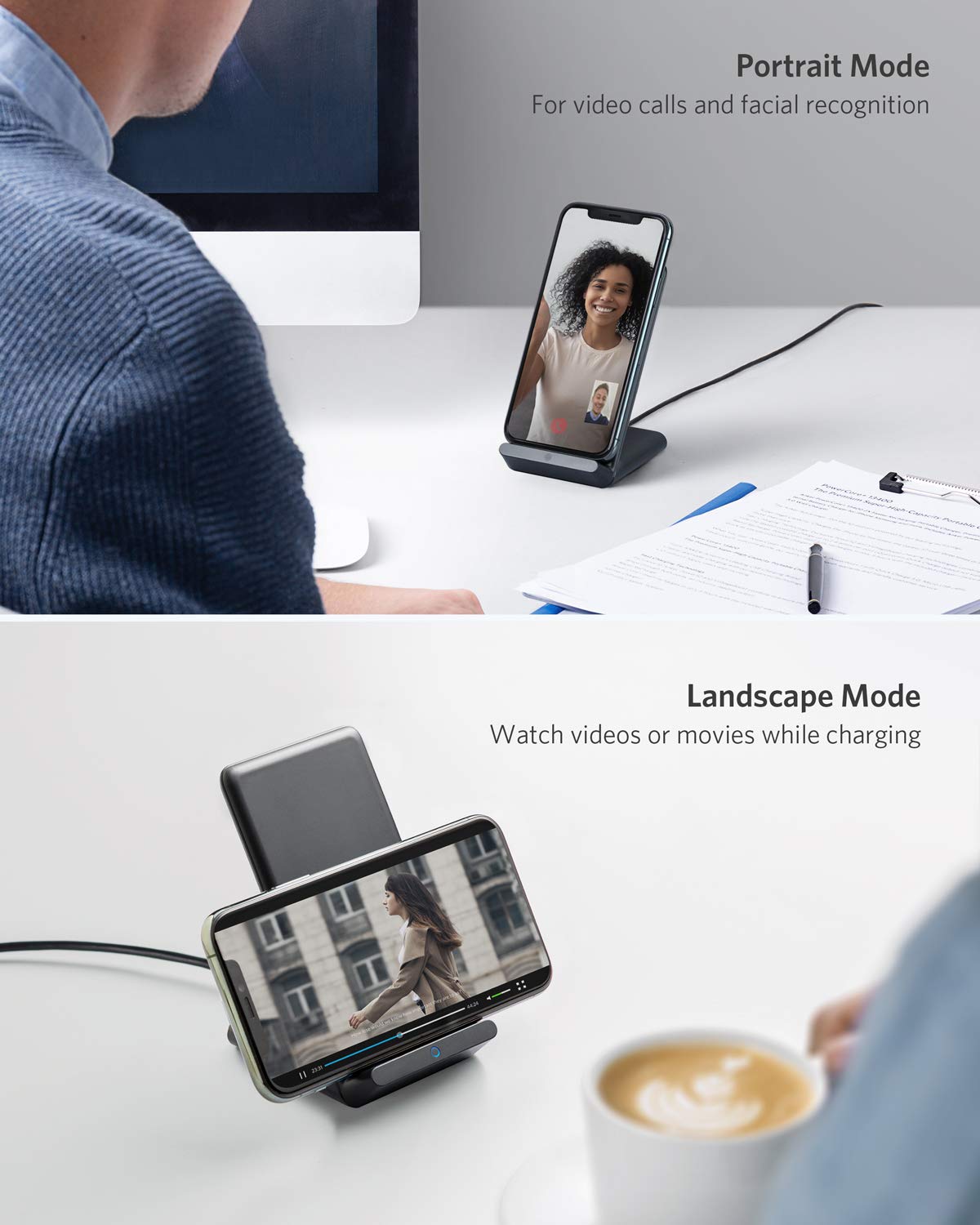Anker 313 Wireless Charger Stand (PowerWave Stand)